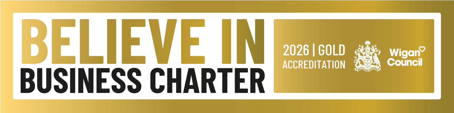 Believe in Business Charter - Wigan Council - Gold Award
