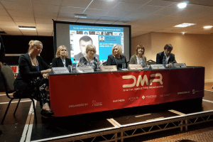 Image shows the women in digital panel at the 2017 digital marketing roadshow with panel host naomi timperley