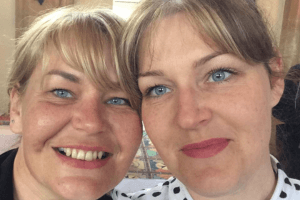 image shows a selfie on nichola howard and jo leigh