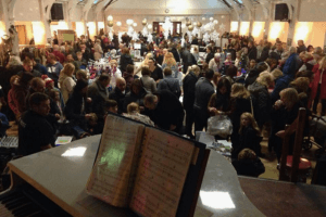 image shows the visitors the atherton christmas markets held at formby hall atherton in 2013